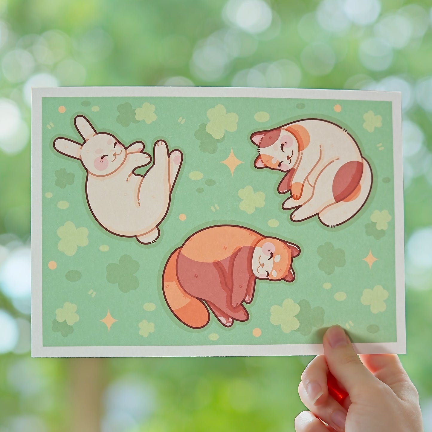 Clover Friends Art Print Nixileii