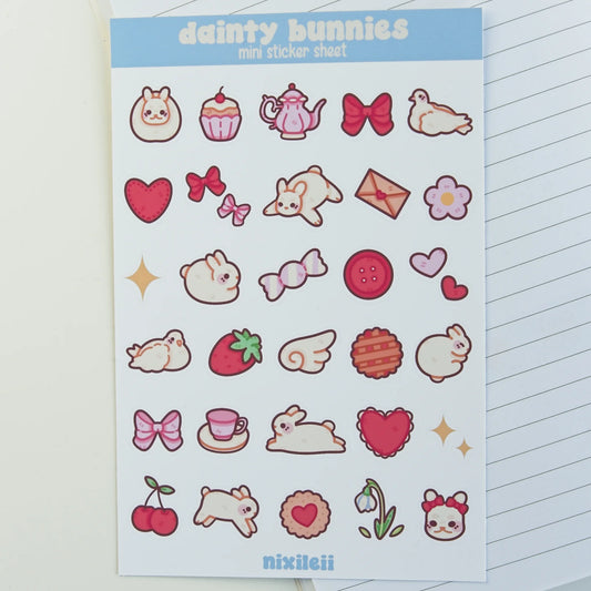 Dainty Bunnies Mini Sticker Sheet