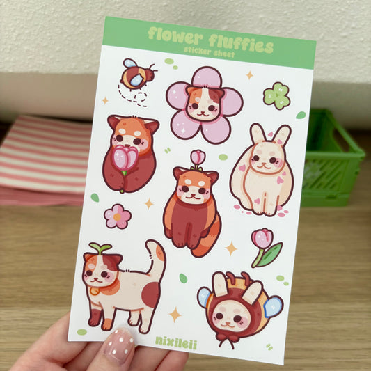 Flower Fluffies Sticker Sheet