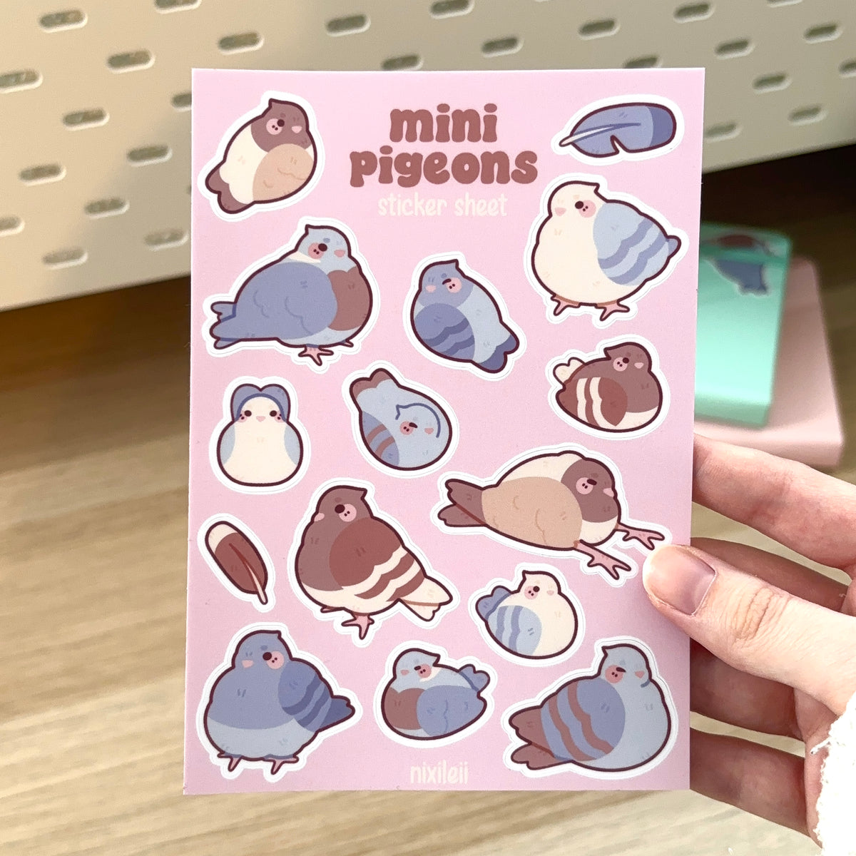 Mini Pigeons Sticker Sheet