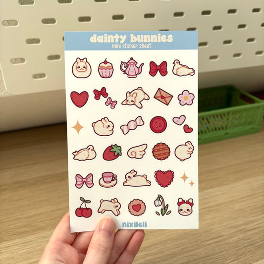 Dainty Bunnies Mini Sticker Sheet