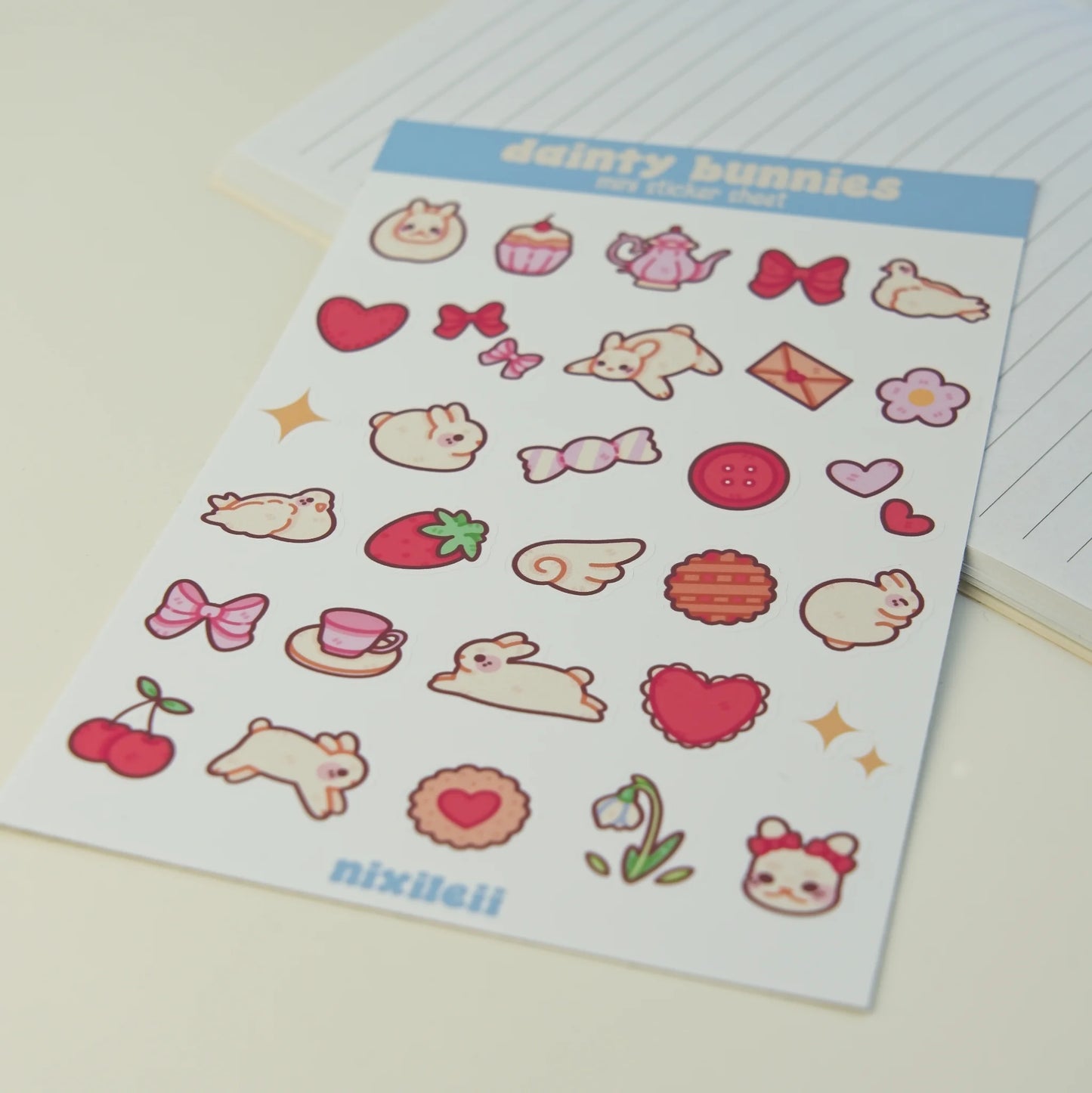 Dainty Bunnies Mini Sticker Sheet