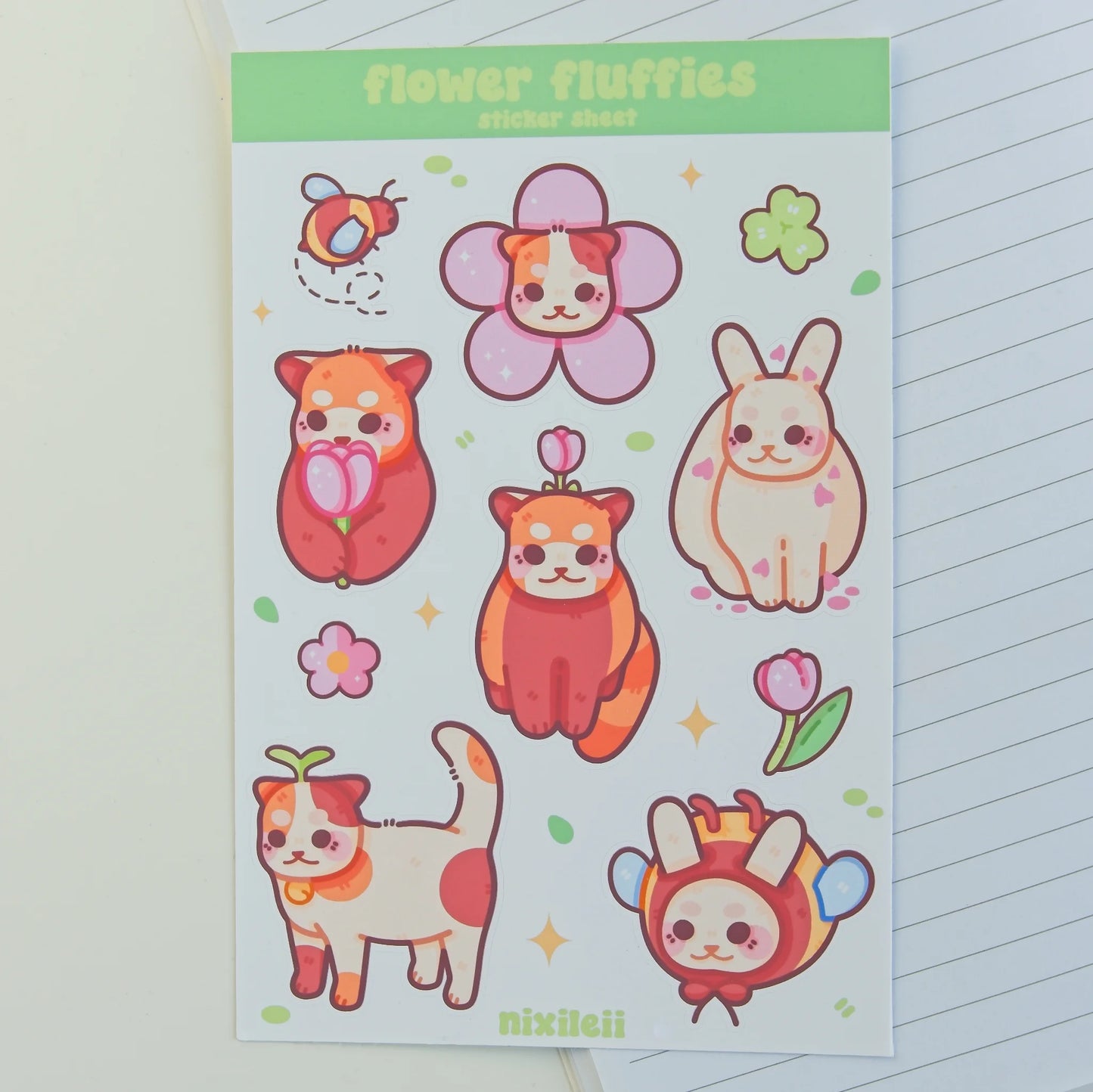 Flower Fluffies Sticker Sheet