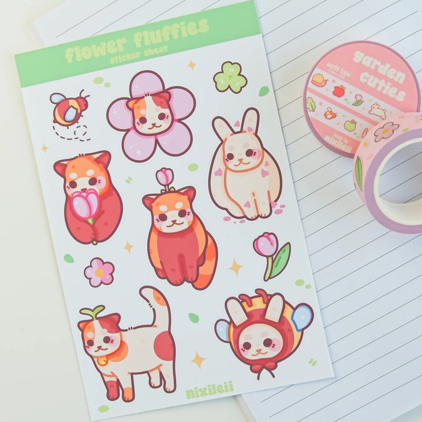 Flower Fluffies Sticker Sheet