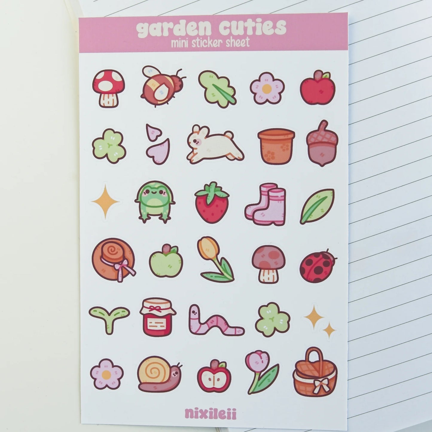 Garden Cuties Mini Sticker Sheet