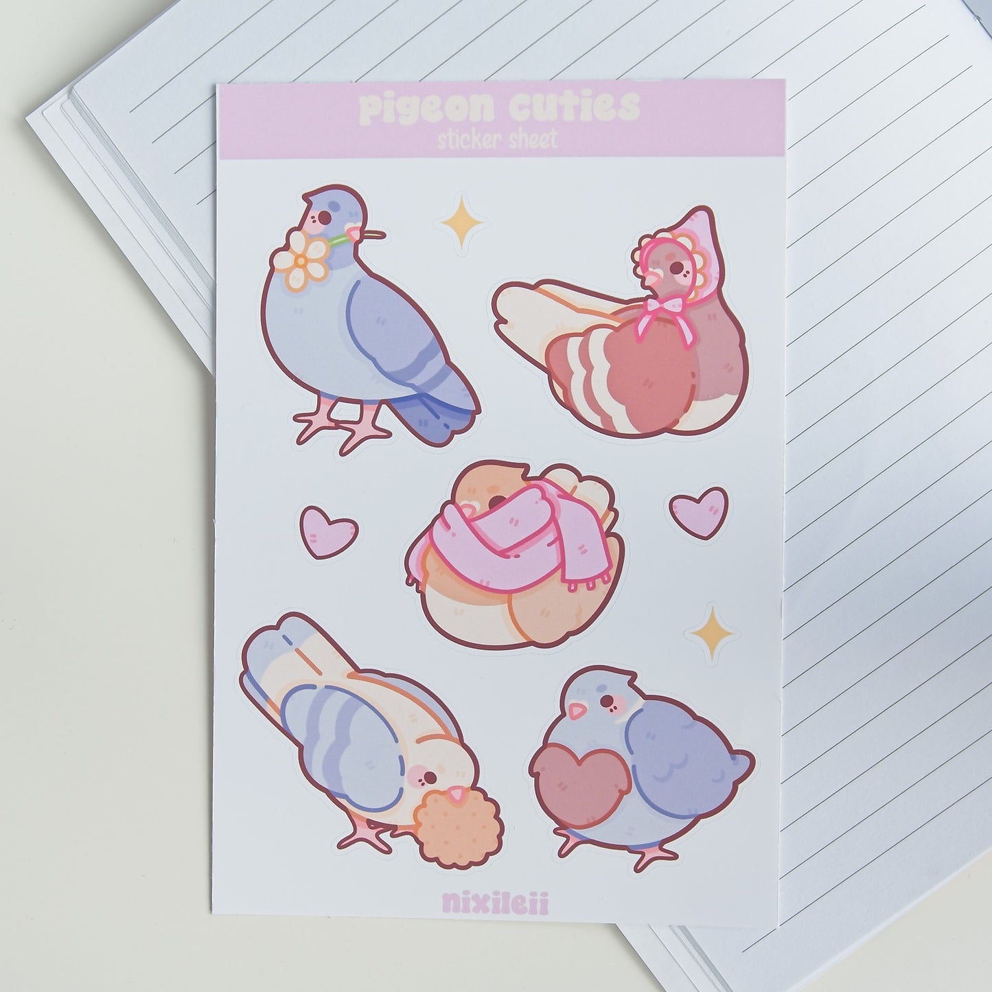 Pigeon Cuties Sticker Sheet