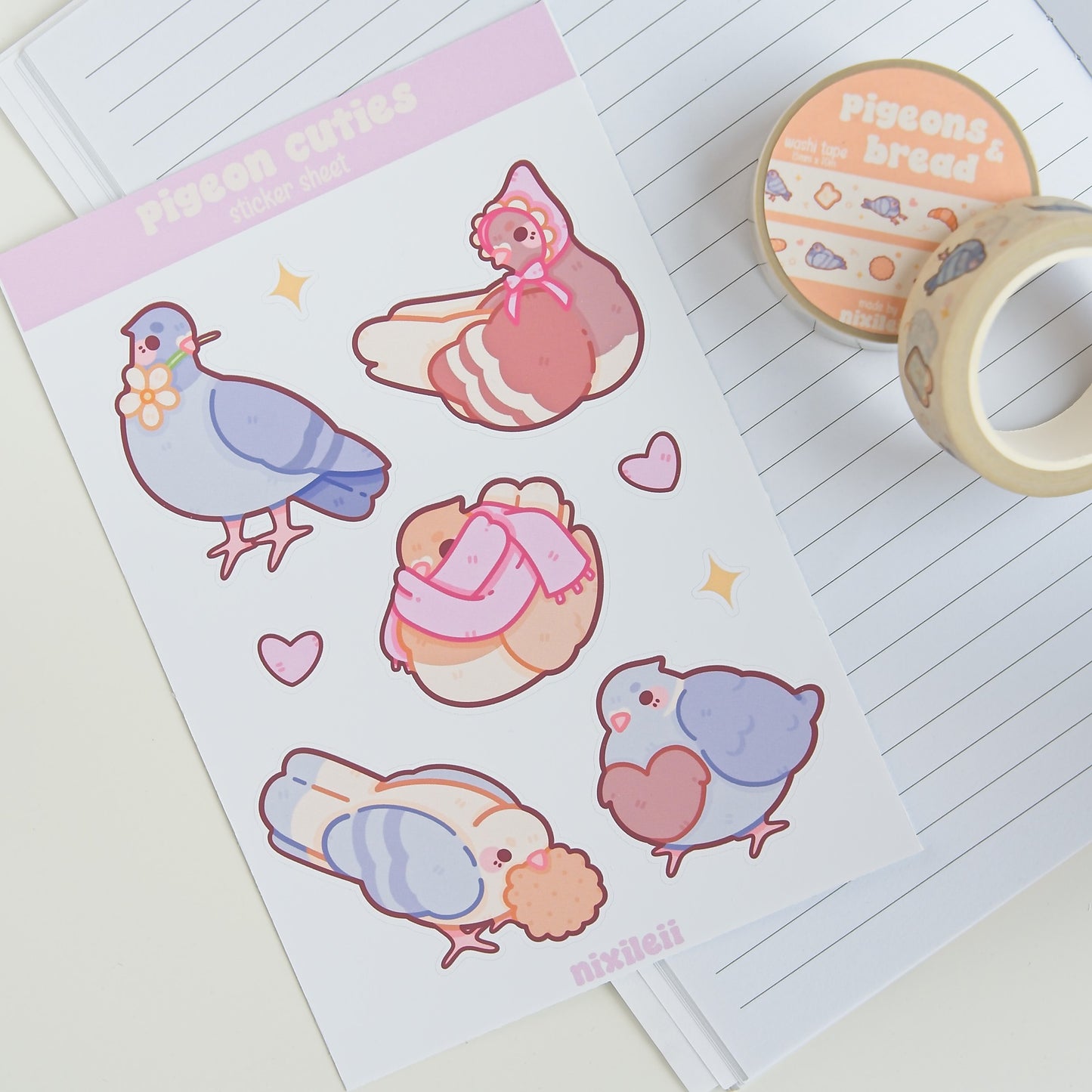 Pigeon Cuties Sticker Sheet