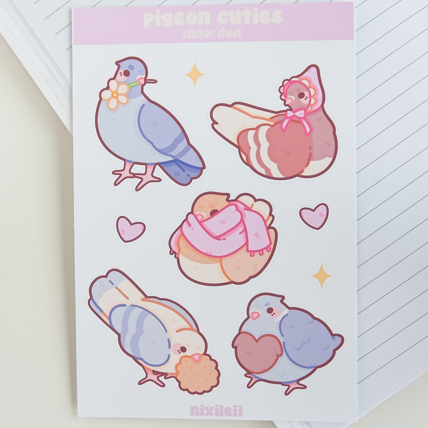 Pigeon Cuties Sticker Sheet